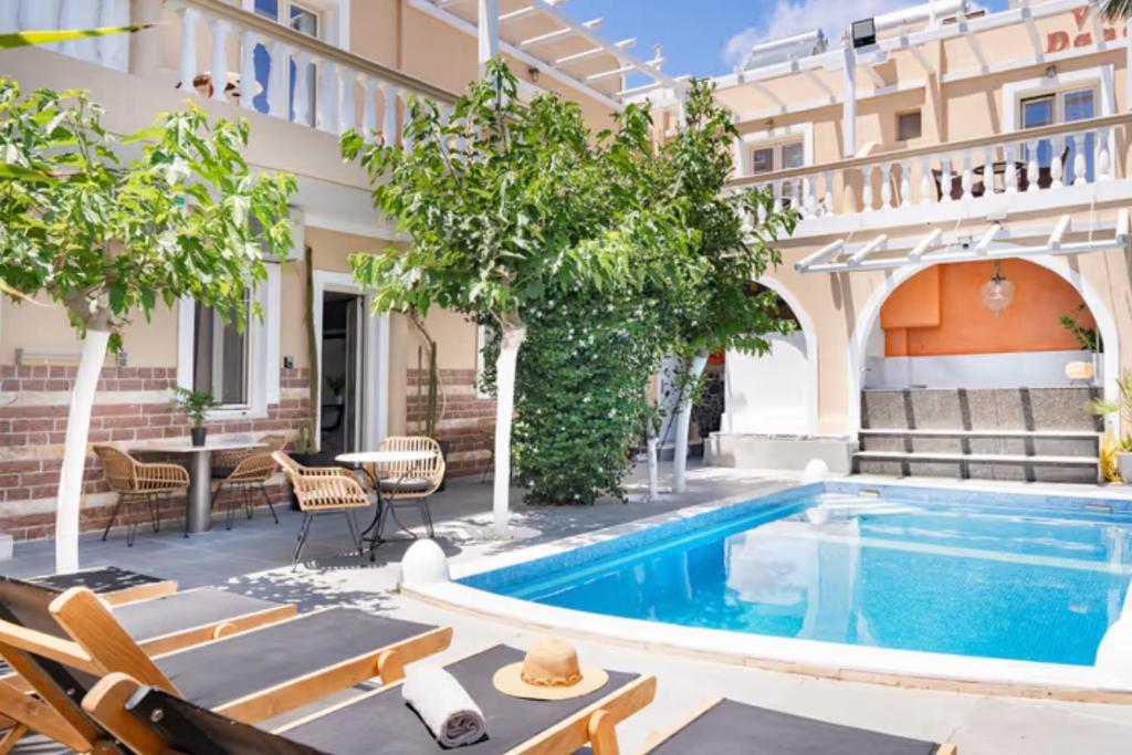 Danae Villa — Private Swimming Pool at Twilight